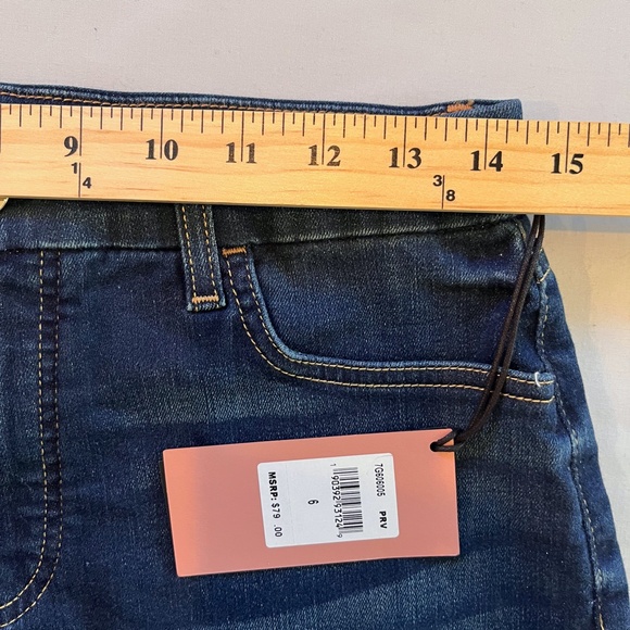 NWT Jen7 by 7 for All Mankind Raw Hem Mid Denim Shorts W/ Sculpting Panel - Picture 6 of 12